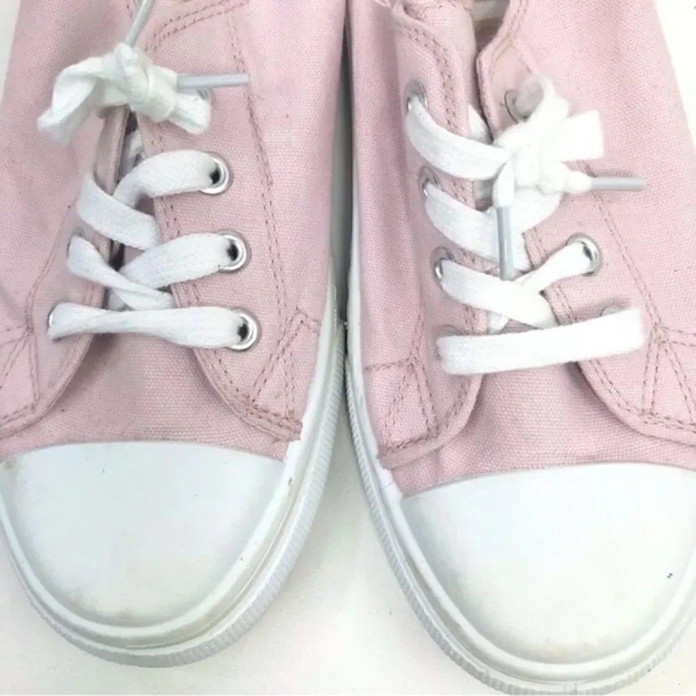Maurices MACY Pastel Pink Slip On Lace Up Sneakers